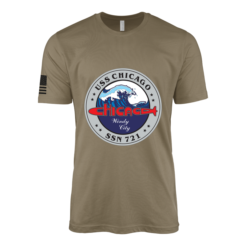 USS Chicago (SSN-721) Submarine T-Shirt V2