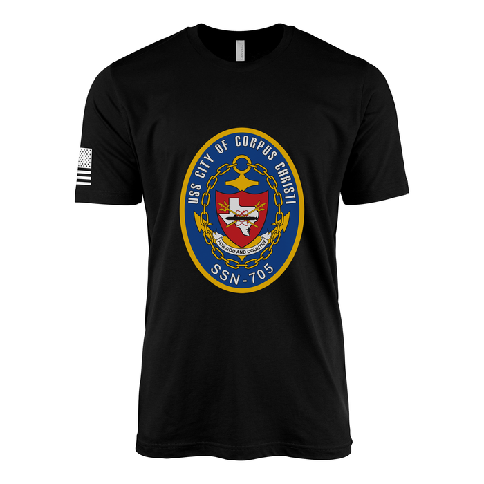 USS City of Corpus Christi (SSN-705) Submarine T-Shirt Tactically Acquired Black M
