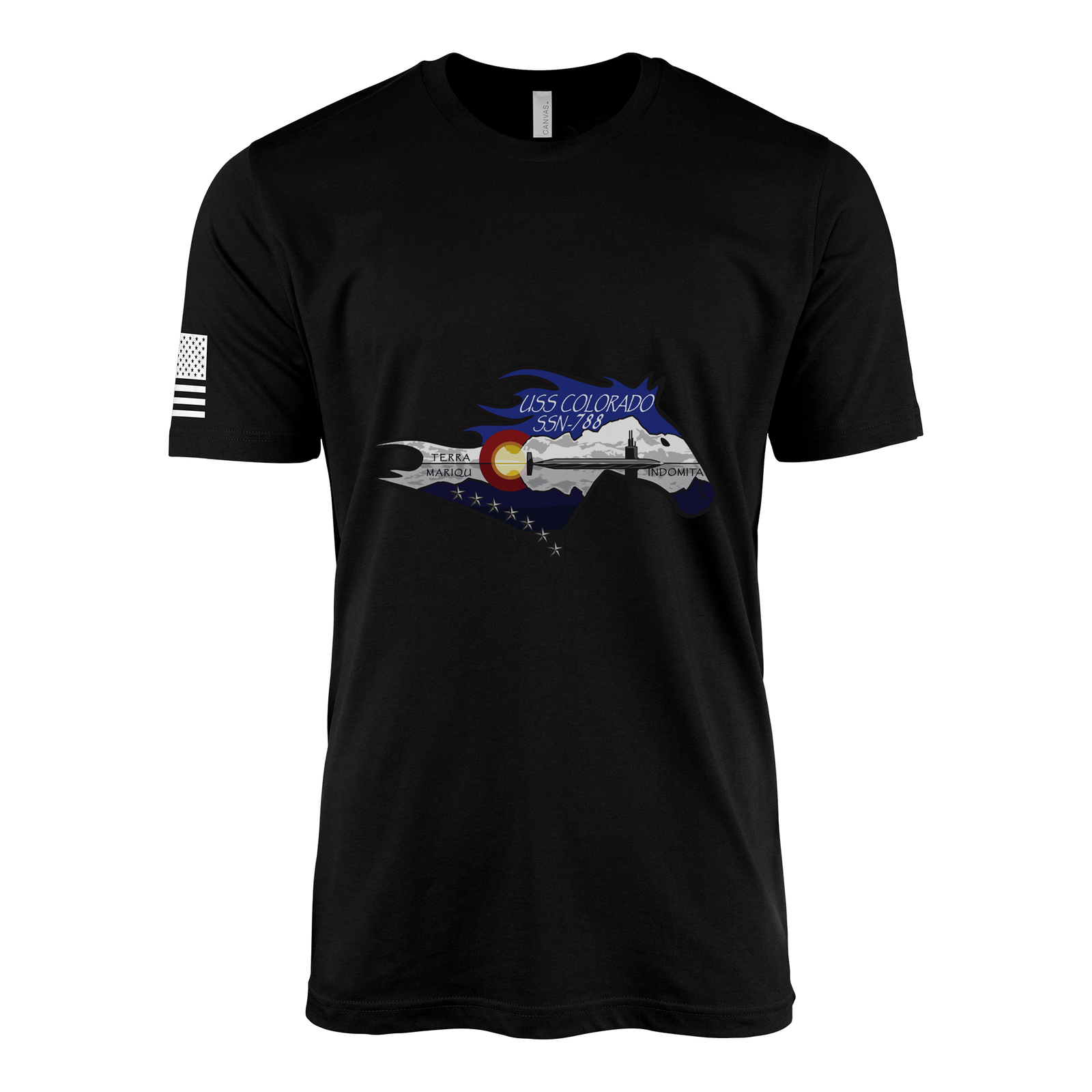 USS Colorado (SSN-788) Submarine T-Shirt Tactically Acquired Black M