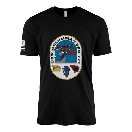USS Columbia (SSN-771) Submarine T-Shirt Tactically Acquired Black M