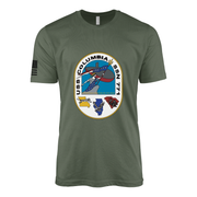 USS Columbia (SSN-771) Submarine T-Shirt Tactically Acquired Military Green L