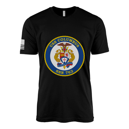 USS Columbus (SSN-762) Submarine T-Shirt Tactically Acquired Black M