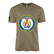 USS Columbus (SSN-762) Submarine T-Shirt Tactically Acquired Coyote Brown S