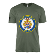 USS Columbus (SSN-762) Submarine T-Shirt Tactically Acquired Military Green L