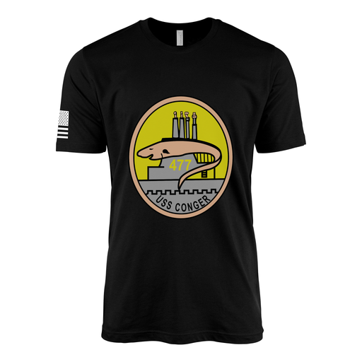 USS Conger (SS-477) Submarine T-Shirt Tactically Acquired Black M