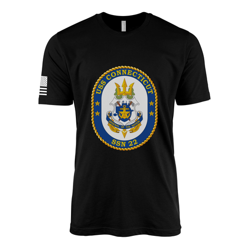 USS Connecticut (SSN-22) Submarine T-Shirt Tactically Acquired Black M