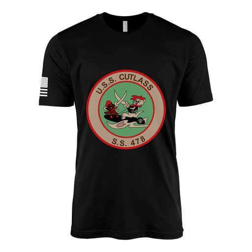 USS Cutlass (SS-478) Submarine T-Shirt Tactically Acquired Black M