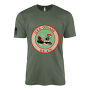 USS Cutlass (SS-478) Submarine T-Shirt Tactically Acquired Military Green L