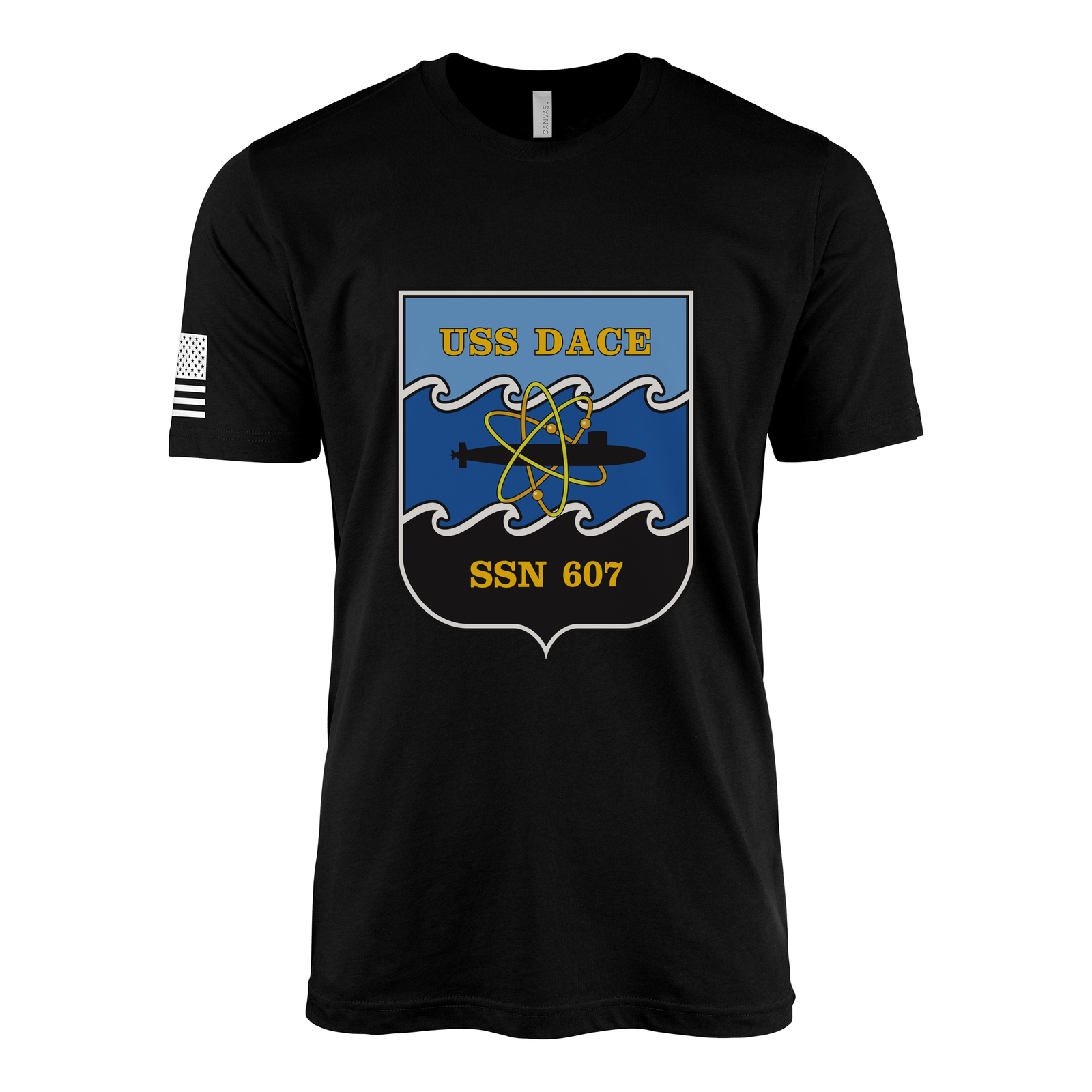 USS Dace (SSN-607) Submarine T-Shirt Tactically Acquired Black M