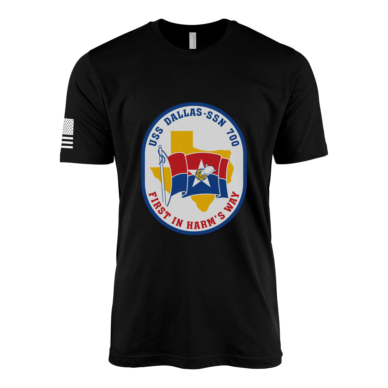 USS Dallas (SSN-700) Submarine T-Shirt Tactically Acquired Black M