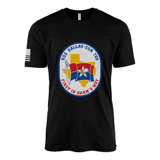USS Dallas (SSN-700) Submarine T-Shirt Tactically Acquired Black M