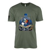 USS Delaware (SSN-791) Submarine T-Shirt Tactically Acquired Military Green L