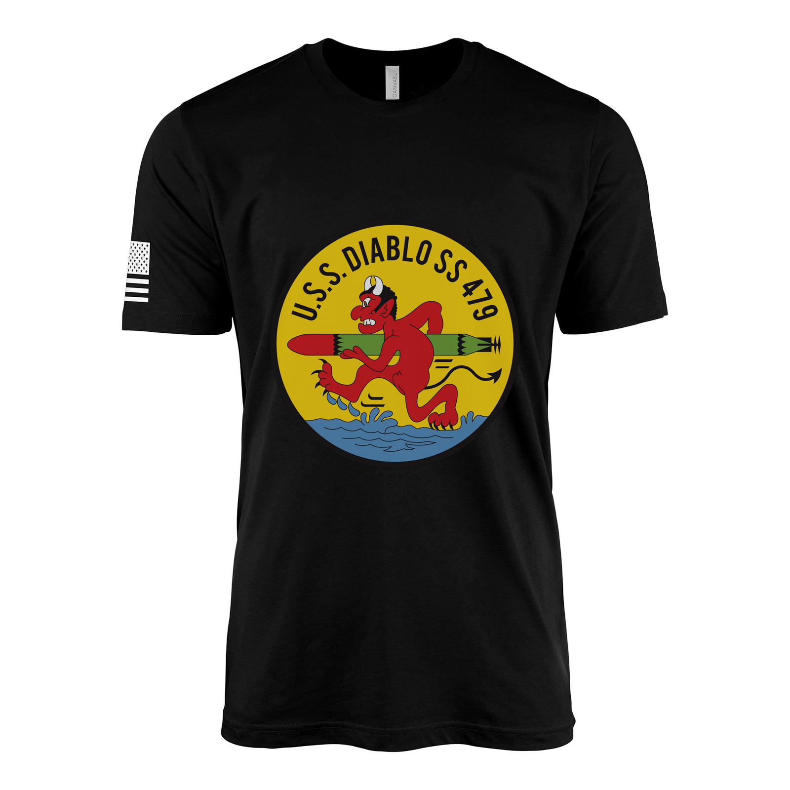 USS Diablo (SS-479) Submarine T-Shirt Tactically Acquired Black M