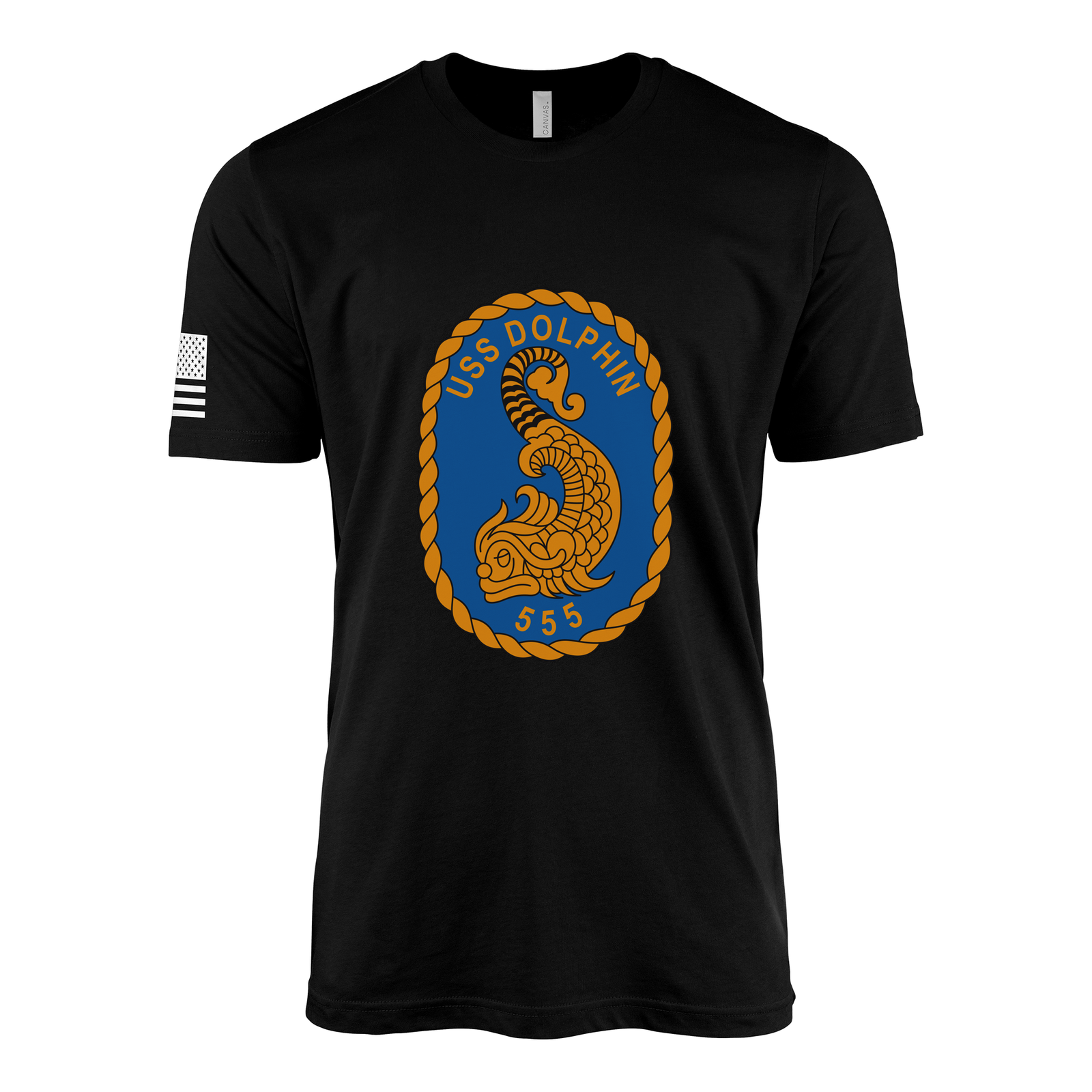 USS Dolphin (AGSS-555) Submarine T-Shirt Tactically Acquired Black M