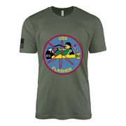 USS Flasher (SSN-613) Submarine T-Shirt Tactically Acquired Military Green L