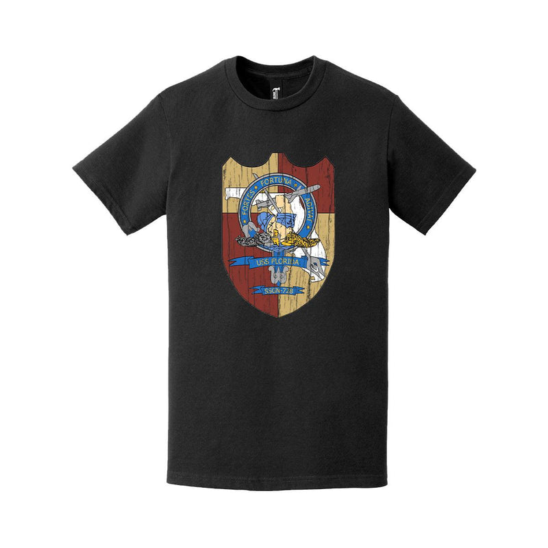 Distressed USS Florida (SSGN-728) Logo T-Shirt