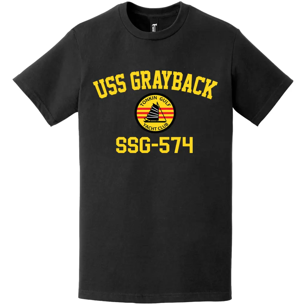 USS Grayback (SSG-574) Tonkin Gulf Yacht Club T-Shirt Tactically Acquired   