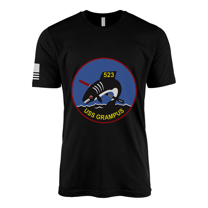 USS Grampus (SS-523) Submarine T-Shirt Tactically Acquired Black M