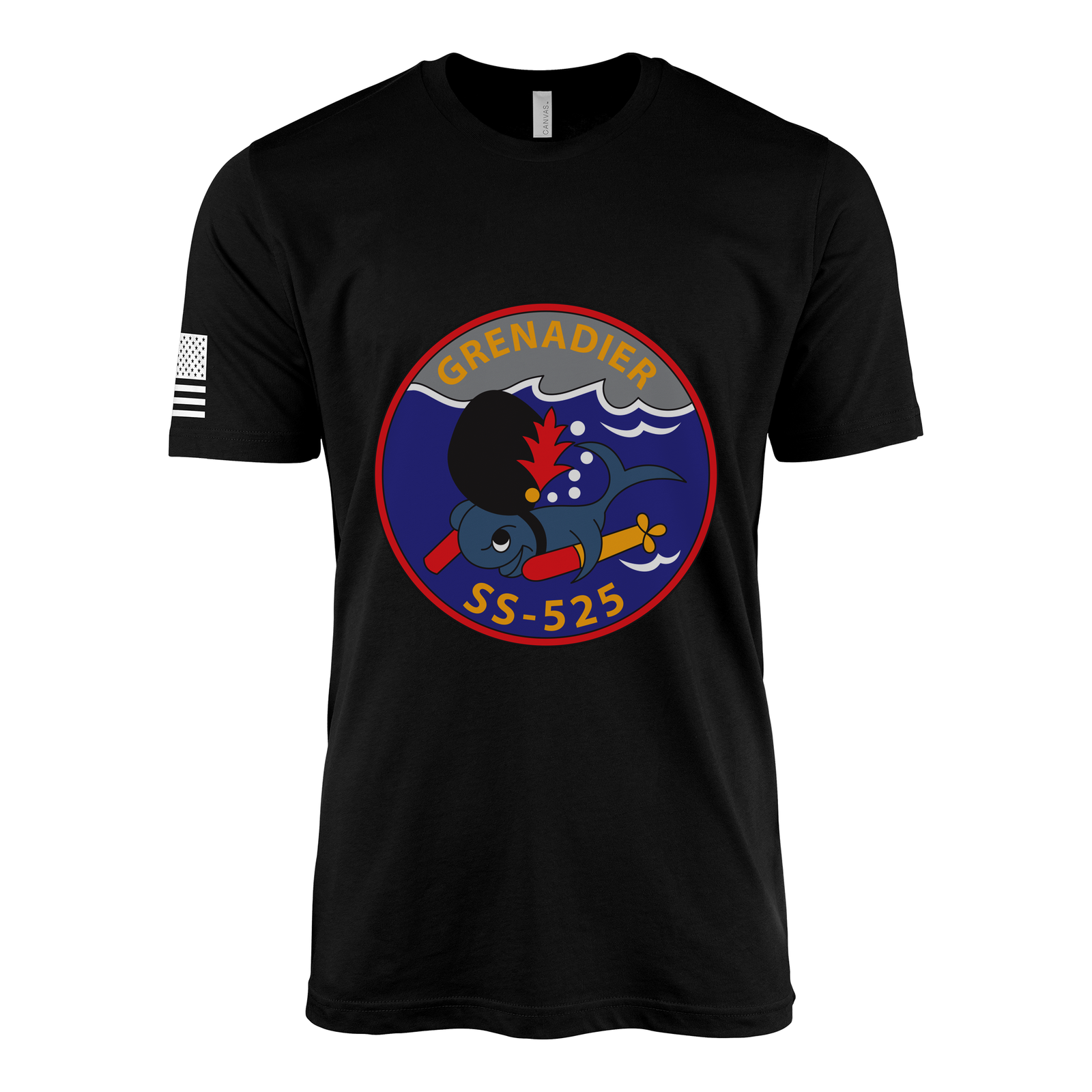USS Grenadier (SS-525) Submarine T-Shirt Tactically Acquired Black M