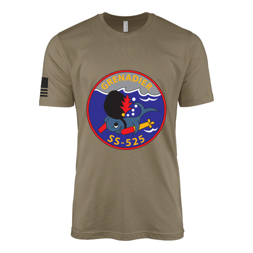 USS Grenadier (SS-525) Submarine T-Shirt Tactically Acquired Coyote Brown S