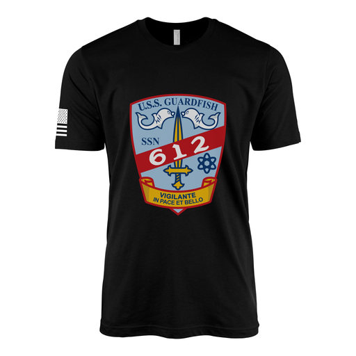 USS Guardfish (SSN-612) Submarine T-Shirt Tactically Acquired Black M