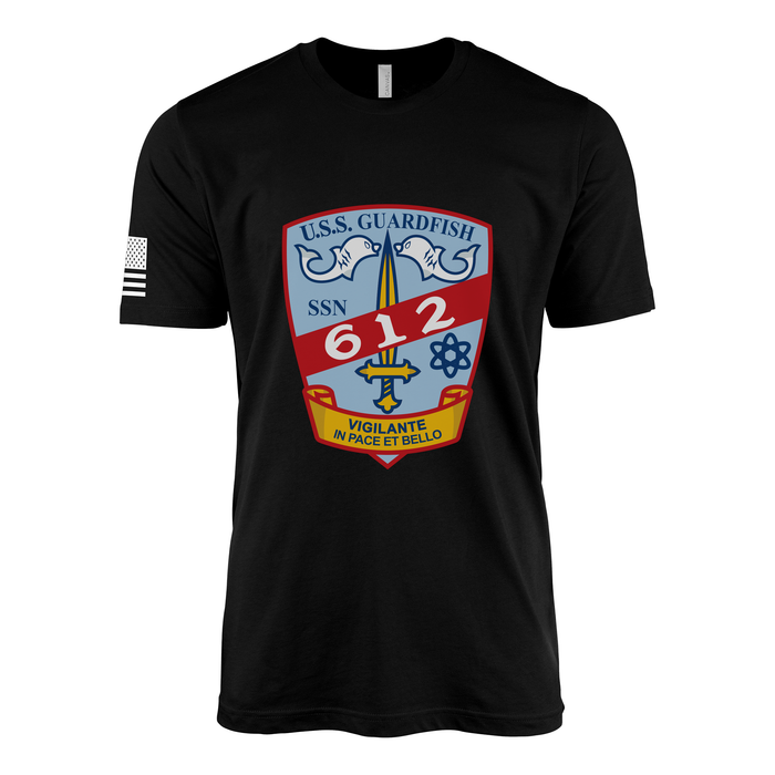 USS Guardfish (SSN-612) Submarine T-Shirt Tactically Acquired Black M