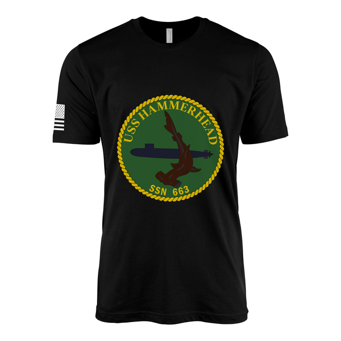 USS Hammerhead (SSN-663) Submarine T-Shirt Tactically Acquired Black M