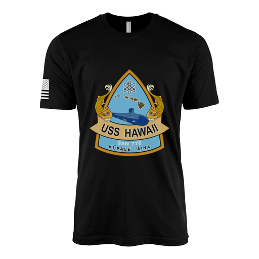 USS Hawaii (SSN-776) Submarine T-Shirt Tactically Acquired Black M