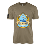 USS Hawaii (SSN-776) Submarine T-Shirt Tactically Acquired Coyote Brown S