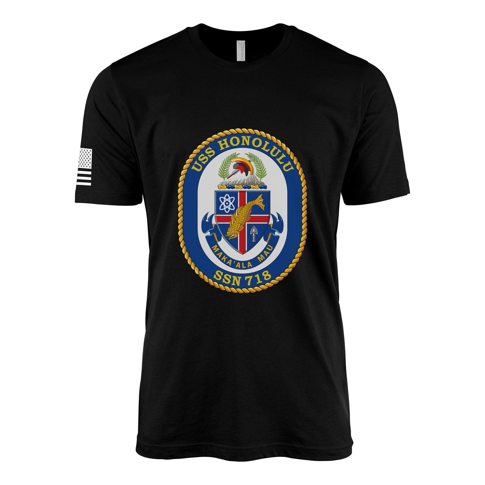 USS Honolulu (SSN-718) Submarine T-Shirt Tactically Acquired Black M