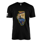 USS Illinois (SSN-786) Submarine T-Shirt Tactically Acquired Black L