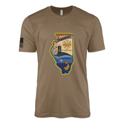 USS Illinois (SSN-786) Submarine T-Shirt Tactically Acquired Woodland Brown M