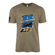 USS Indiana (SSN-789) Submarine T-Shirt Tactically Acquired Coyote Brown S
