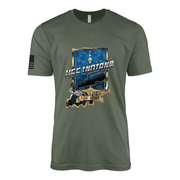 USS Indiana (SSN-789) Submarine T-Shirt Tactically Acquired Military Green XL