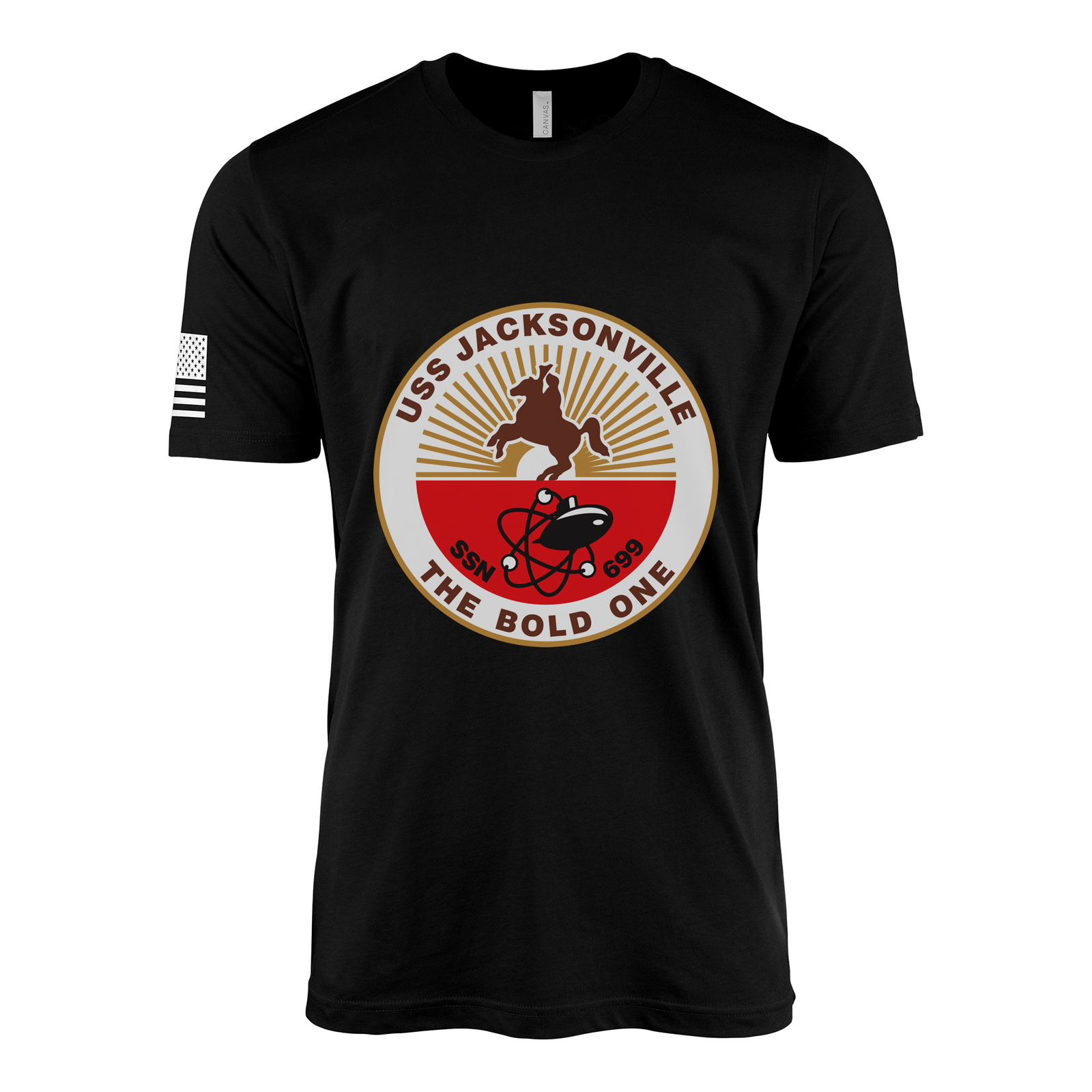 USS Jacksonville (SSN-699) Submarine T-Shirt Tactically Acquired Black L
