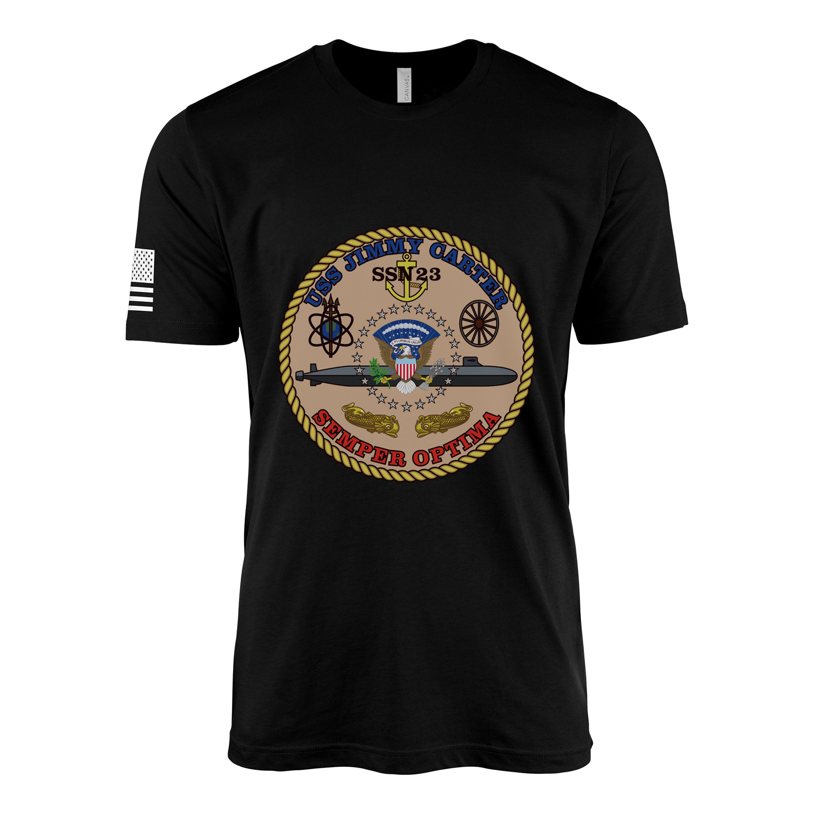 USS Jimmy Carter (SSN-23) Submarine T-Shirt Tactically Acquired Black L