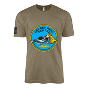 USS Key West (SSN-722) Submarine T-Shirt Tactically Acquired Coyote Brown S