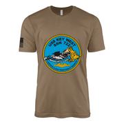 USS Key West (SSN-722) Submarine T-Shirt Tactically Acquired Woodland Brown M