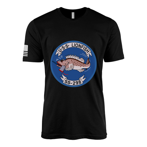 USS Lionfish (SS-298) Submarine T-Shirt Tactically Acquired Black M