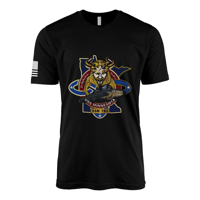 USS Minnesota (SSN-783) Submarine T-Shirt Tactically Acquired Black L