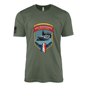 USS Mississippi (SSN-782) Submarine T-Shirt Tactically Acquired Military Green XL