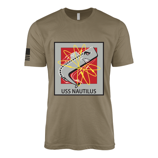 USS Nautilus (SSN-571) Submarine T-Shirt Tactically Acquired Coyote Brown S