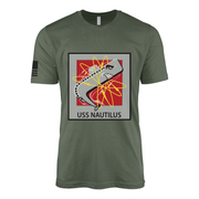 USS Nautilus (SSN-571) Submarine T-Shirt Tactically Acquired Military Green XL