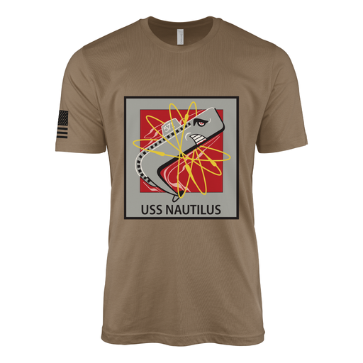 USS Nautilus (SSN-571) Submarine T-Shirt Tactically Acquired Woodland Brown M