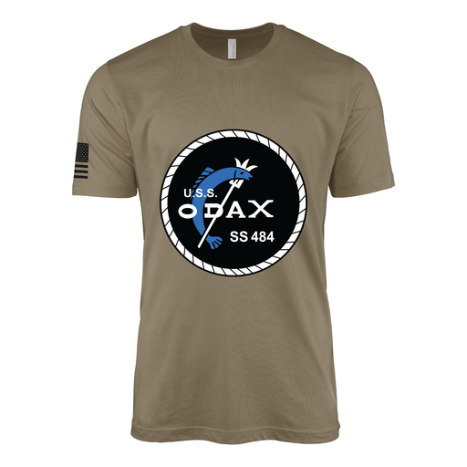 USS Odax (SS-484) Submarine T-Shirt Tactically Acquired Coyote Brown S