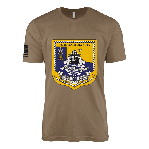 USS Oklahoma City (SSN-723) Submarine T-Shirt Tactically Acquired Woodland Brown M