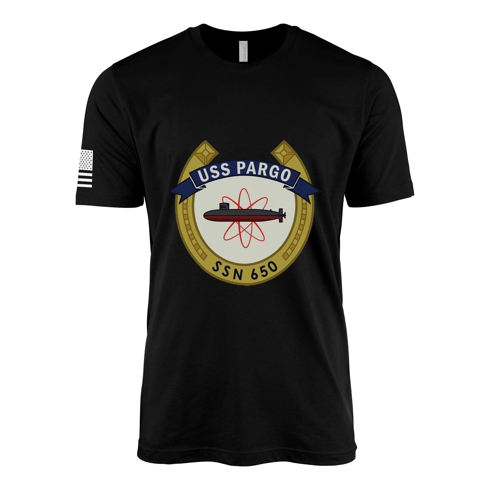 USS Pargo (SSN-650) Submarine T-Shirt Tactically Acquired Black L