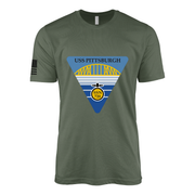 USS Pittsburgh (SSN-780) Submarine T-Shirt Tactically Acquired Military Green XL