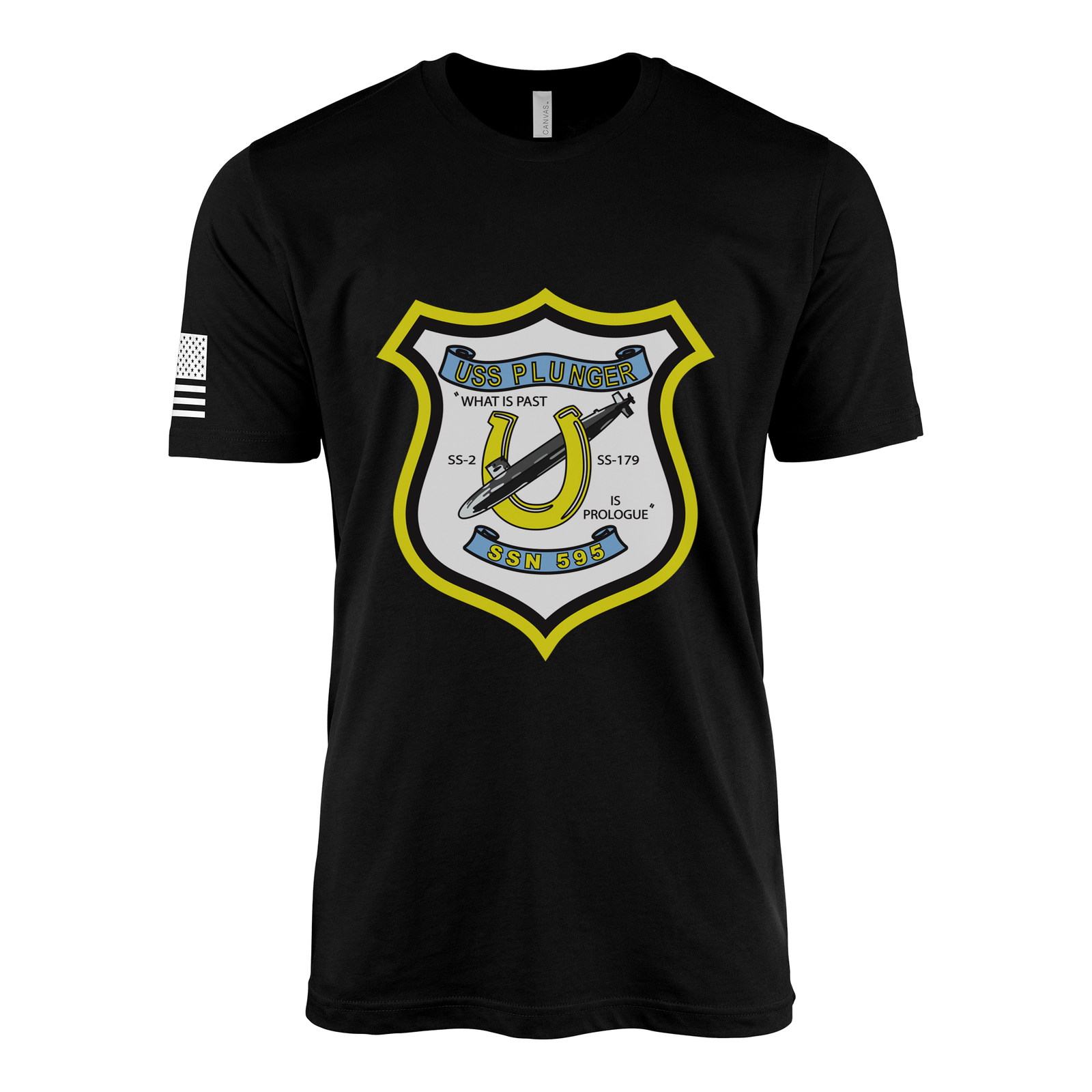 USS Plunger (SSN-595) Submarine T-Shirt Tactically Acquired Black L