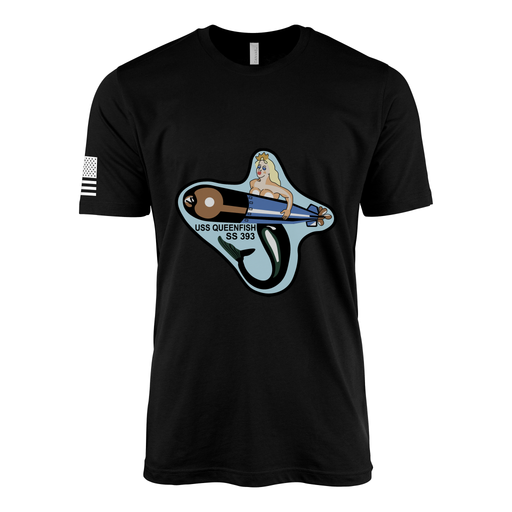 USS Queenfish (SS-393) Submarine T-Shirt Tactically Acquired Black M